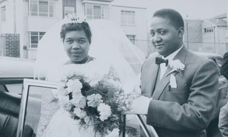 Tenata and her husband George on their wedding day in Wolverhampton.