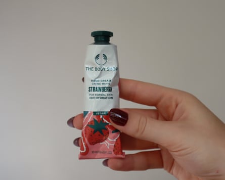 Body Shop strawberry hand cream
