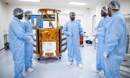 The mechanical engineering team at the Mohammed Bin Rashid Space Centre.