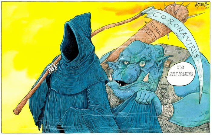The Monster Lurking Behind Coronavirus Cartoon Opinion The Guardian
