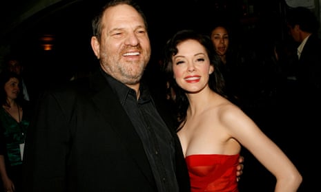 Rose McGowan with Harvey Weinstein at a film premiere in 2007.