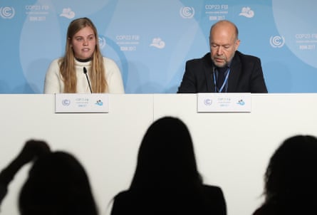 Climate expert and activist James Hansen and his granddaughter Sophie Kivlehan.
