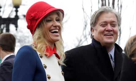 Kellyanne Conway and Steve Bannon.