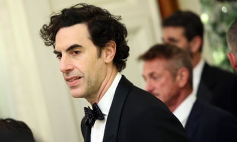 Sacha Baron Cohen attending the reception for the Kennedy Center honorees hosted by President Joe Biden at the White House.