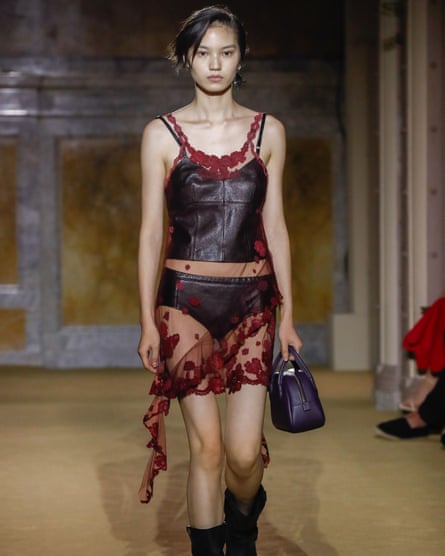A model on the catwalk at the Coach launch in New York