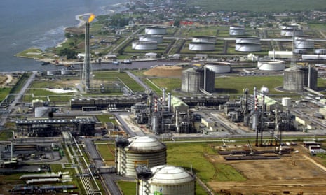 the Nigeria LNG plant on Bonny Island in southern Nigeria's Niger Delta