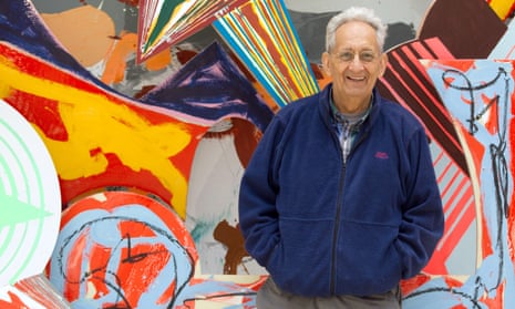 Frank Stella in front of one of his works at Wolfsburg’s art museum, in Germany, 2012.