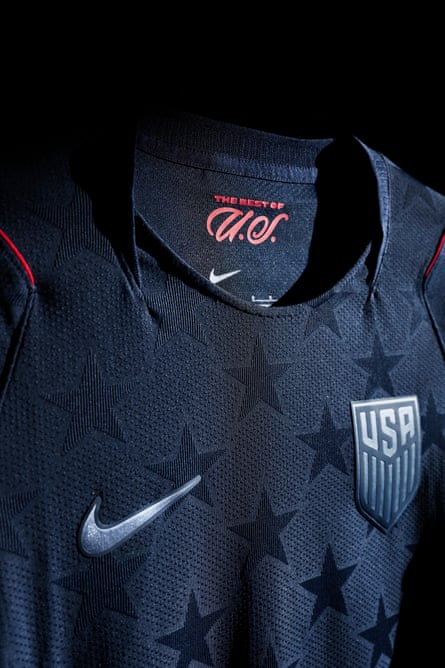 The US away kit for the 2026 World Cup features sublimated stars that can be hard to see in photographs