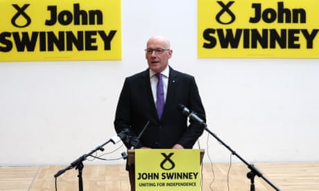 John Swinney confirms he is standing to be SNP leader and Scotland’s first minister – UK politics live