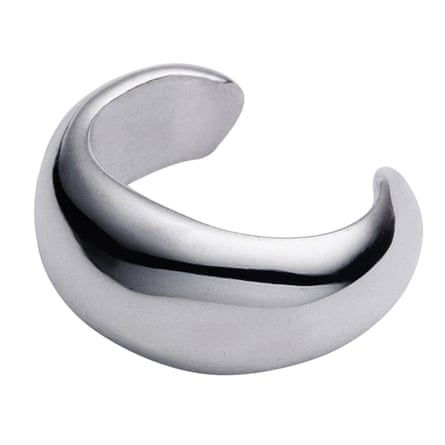 Silver ear cuff