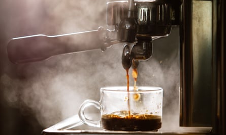 Coffee machinery in coffee shop.