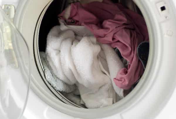 Clothes in a washer dryer