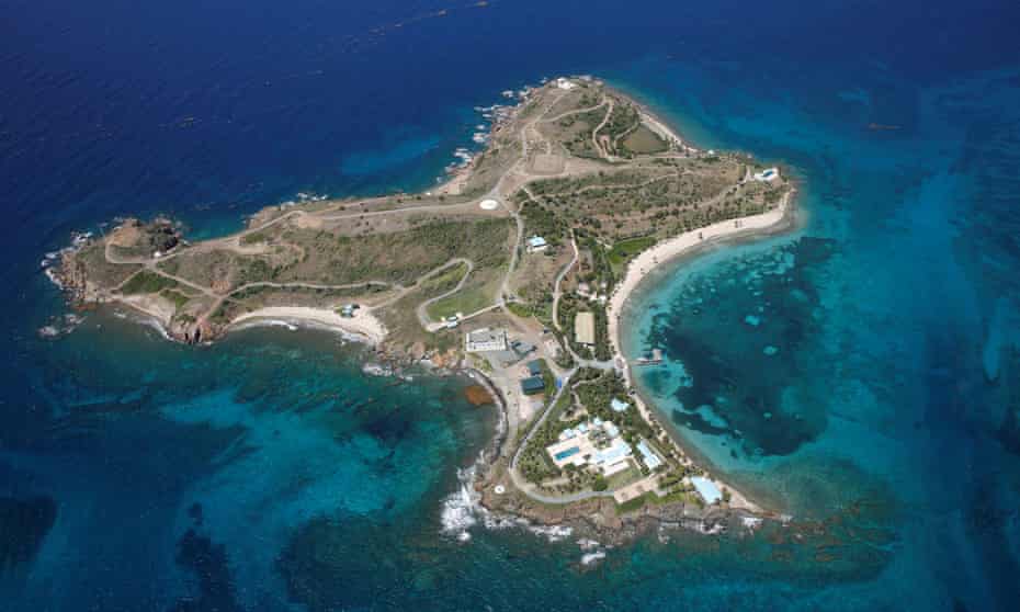 Little St James Island, one of the properties of Jeffrey Epstein, near Charlotte Amalie, St Thomas.