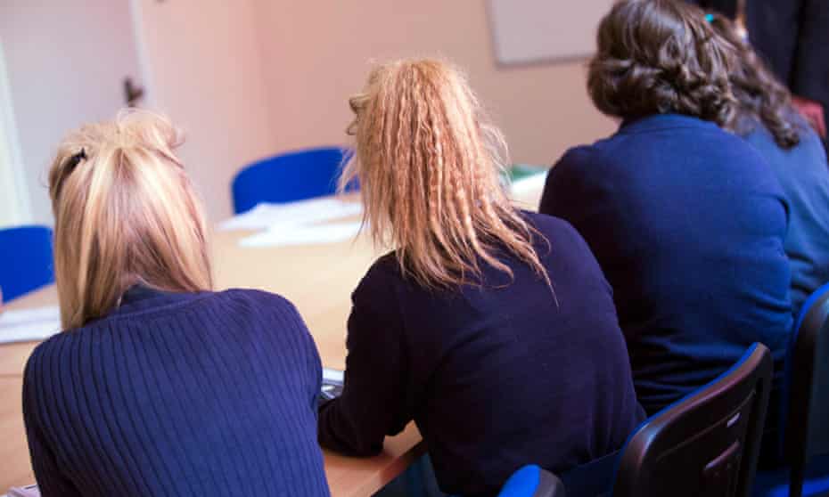 Pupils in a sex education class