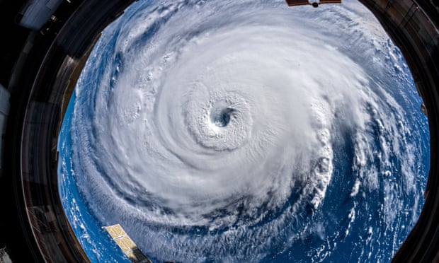 A handout photo made available by European Space Agency (ESA) astronaut Alexander Gerst shows Hurricane Florence seen from the International Space Station (ISS), in space, on Wednesday.