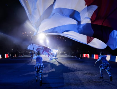 Light fantastic … performers at the castle last week.