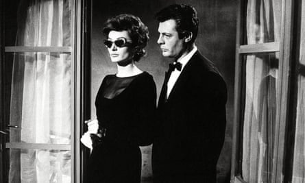 Anouk Aimée and Marcello Mastroianni in La Dolce Vita, 1960, directed by Federico Fellini.