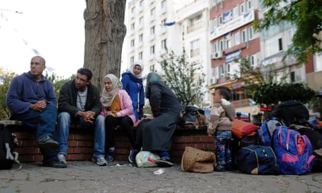 Syrian refugees in the Aksaray neighbourhood of Istanbul.