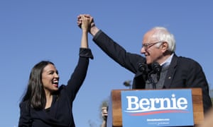 Bernie Sanders and Ocasio-Cortez in October in Queens, New York.