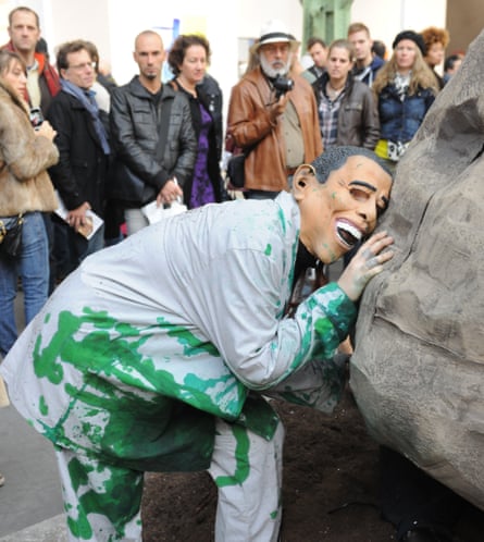 A work by William Pope.L. at The International Exhibition Of Contemporary Art (Fiac) In The Grand Palais, In Paris, France