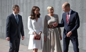 The Duke and Duchess of Cambridge, with President Andrzej Duda and his wife, Agata, visit the Warsaw Rising Museum.