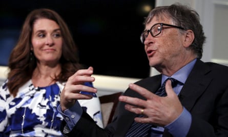 Melinda Gates with her husband, Bill, the co-founder of Microsoft.