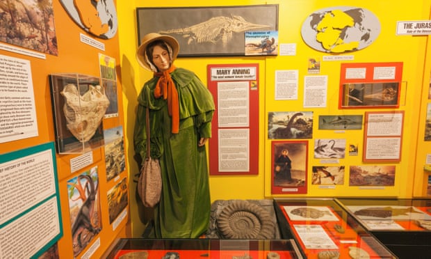 A model of Mary Anning at the Dinosaur Museum in Dorset