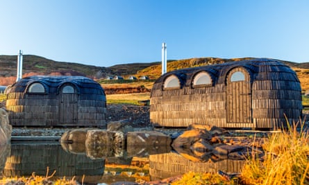 Nordic saunas and plunge pool at the Bracken Hide Hotel