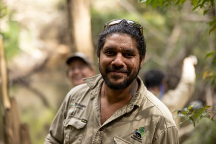 Man in ranger's uniform in forest