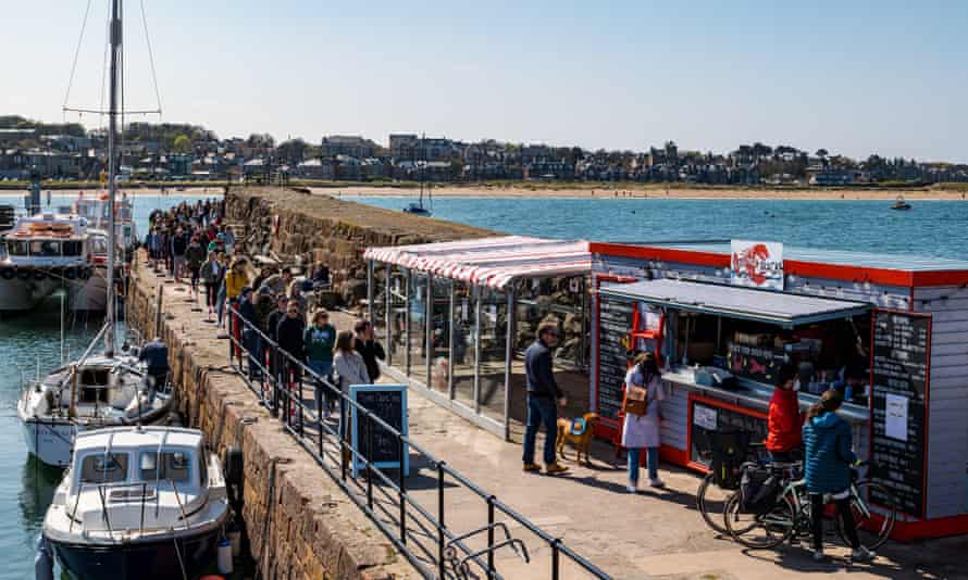 The queue at the Lobster Shack