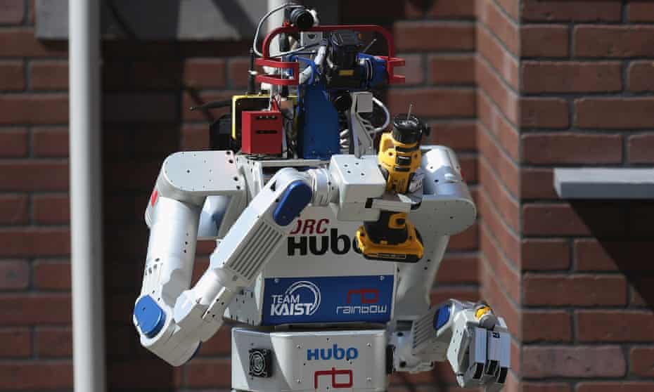 A prototype robot goes through its paces at the Defense Advanced Research Projects Agency (Darpa) Robotics Challenge in Pomona, California, in 2015.