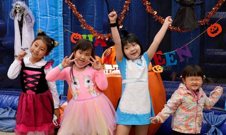 Japanese children celebrate Halloween in Tokyo