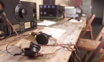 Second-world-war listening devices on display at Bletchley Park.