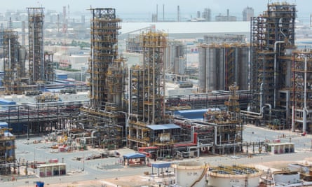 An Adnoc oil refinery in Ruwais, United Arab Emirates