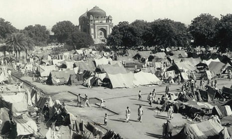 A camp for displaced Indian Muslims next to Humayun’s Tomb in New Delhi, during the period of unrest following the partition of India and Pakistan.