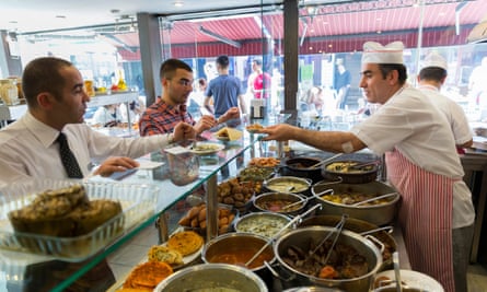 Chefs at Ciya Sofrasi restaurant serving Anatolian specialities in Kadikoy.