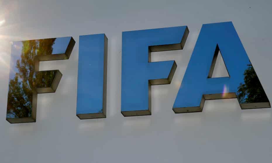 The Fifa logo at its headquarters in Zurich