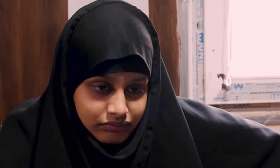 Shamima Begum in an interview