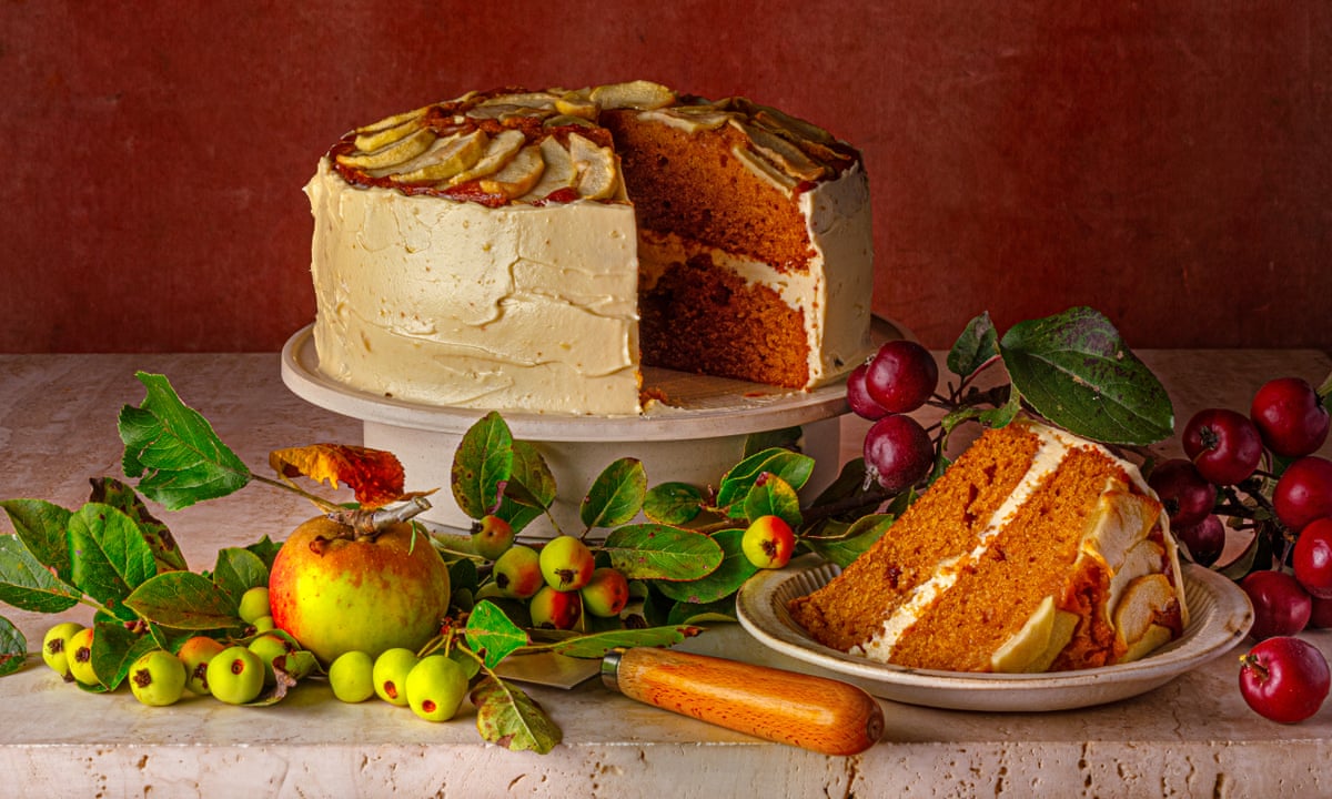 Burnt honey cake with apple and ginger recipe by Helen Goh