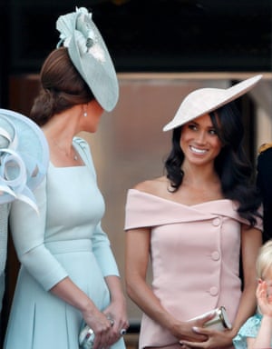 The Duchesses of Cambridge and Sussex during Trooping the Colour.