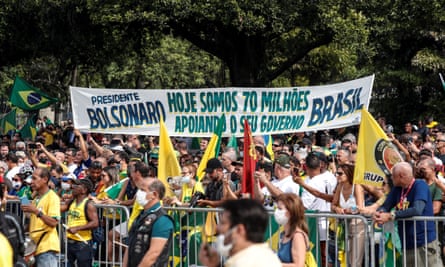 Supporters of President Jair Bolsonaro