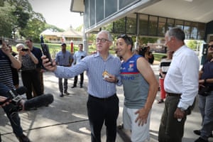 Malcolm Turnbull and John Alexander at the polling booth at Gladesville Public School for the Bennelong byelection in December.