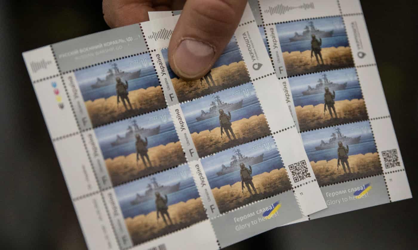<div class=__reading__mode__extracted__imagecaption>The stamp was published the day before Ukrainian missiles took down the Moskva. Photograph: Alessio Mamo/The Guardian<br>The stamp was published the day before Ukrainian missiles took down the Moskva. Photograph: Alessio Mamo/The Guardian</div>