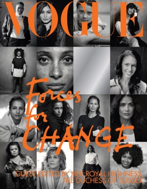 The cover of the fastest selling-ever issue of British Vogue, guest-edited by the Duchess of Sussex.