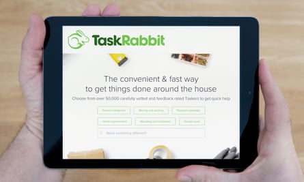 TaskTabbit website on an iPad.