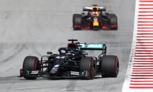 Hamilton leads Verstappen.