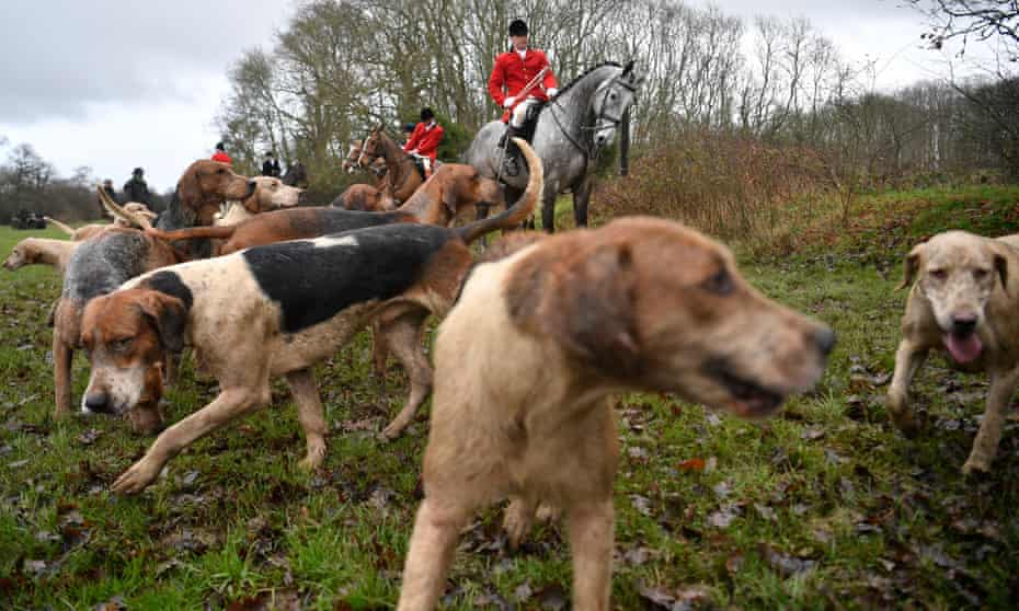 Participants in a Boxing Day trail hunt in 2019.