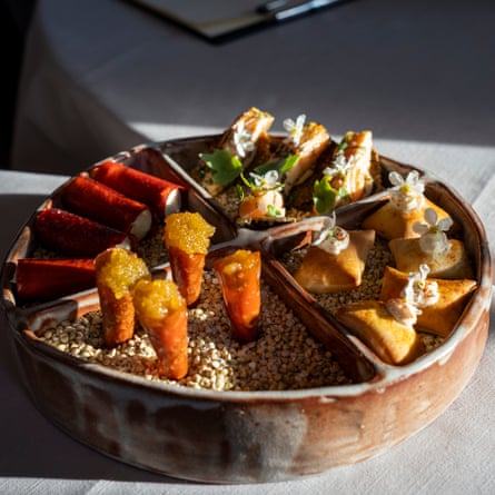 Seasonal appetisers at The Old Mill, eastern Sweden.