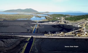 Aerial footage of the Abbot Point coal port bordering the Caley valley wetlands.