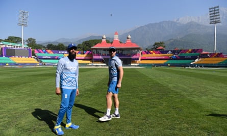 Jos Buttler (right) and and Moeen Ali at the HPCA Stadium in Dharamsala which will host Tuesday’s game against Bangladesh.